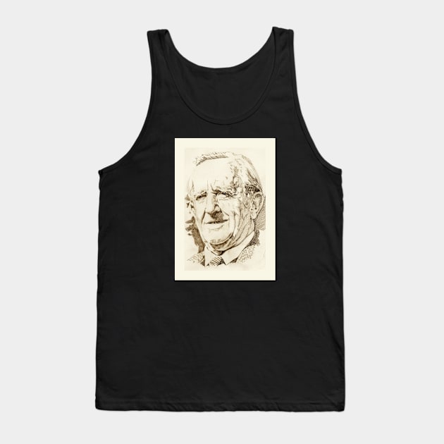 J. R. R. Tolkien in sepia Tank Top by Grant Hudson